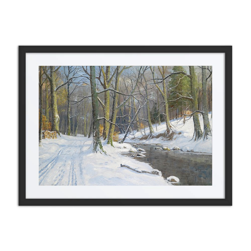 Winter Landscape by a Stream