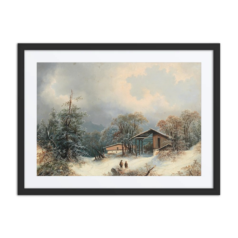 Winter Landscape with Decorative Figures