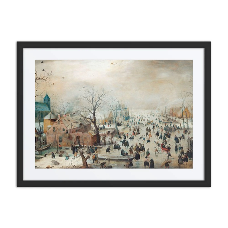Winter Landscape with Ice Skaters