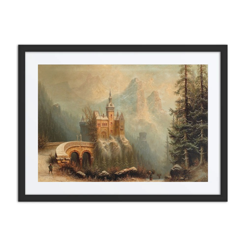 Winter Landscape with Mountain Castle