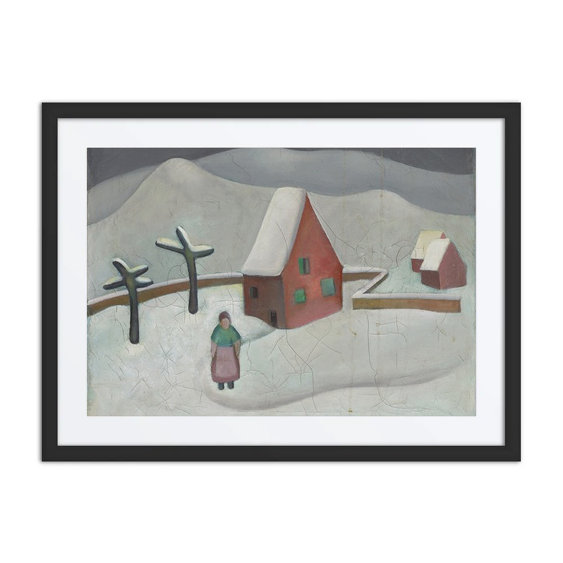 Winter Landscape with Red House