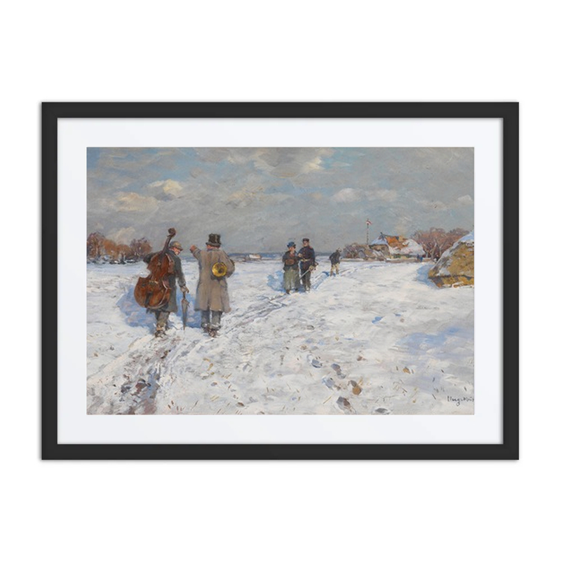 Winter Landscape with Returning Musicians