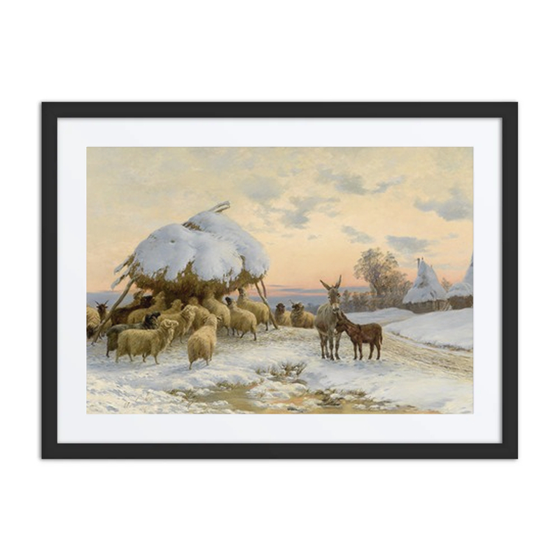 Winter Landscape with Sheep