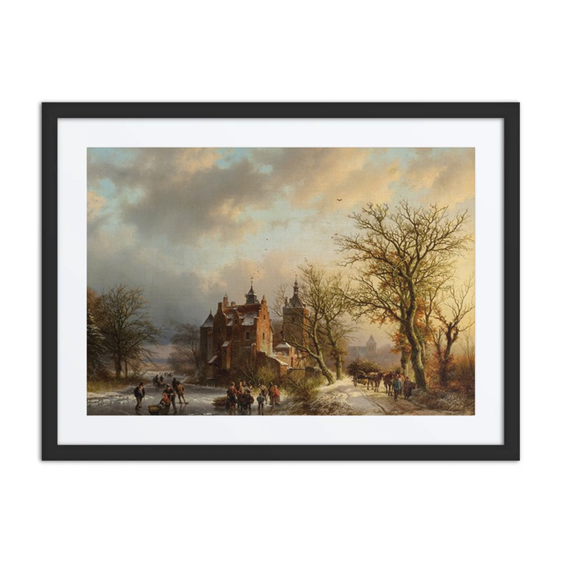 Winter Landscape with Skaters and Wood Gatherers