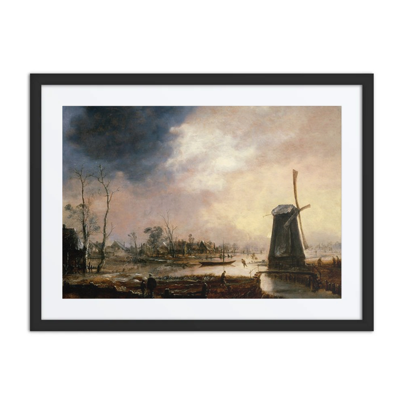 Winter Landscape with Windmill