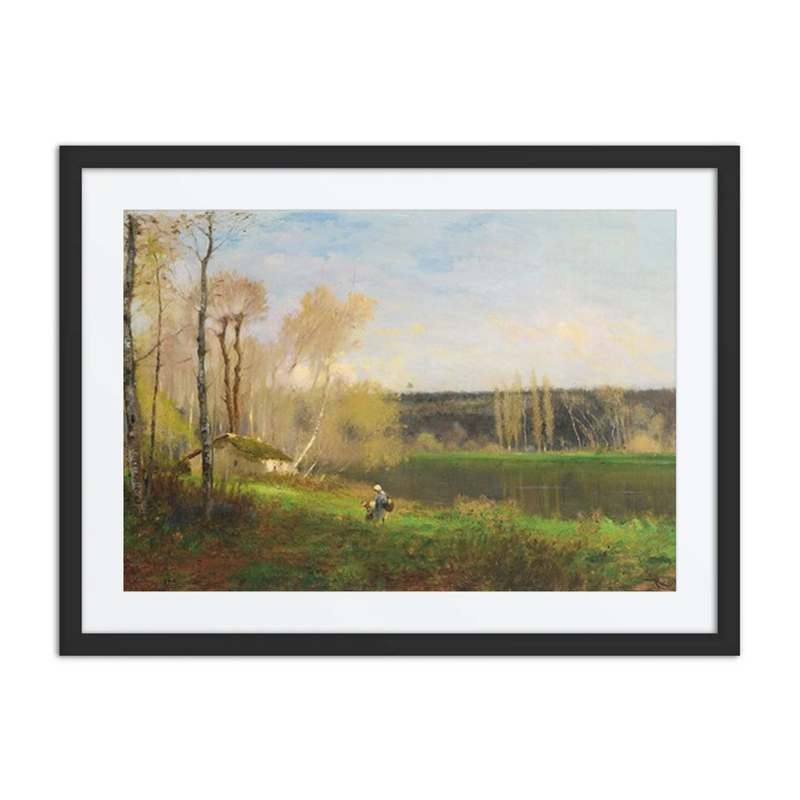 Woman and Child by the Pond