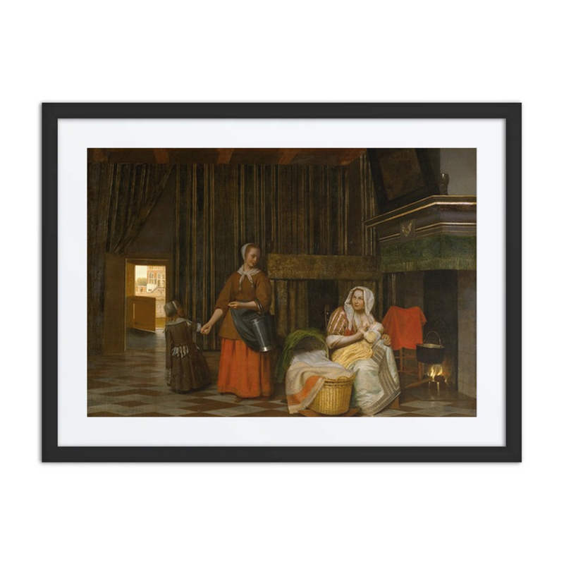 Woman and Child with Serving Maid