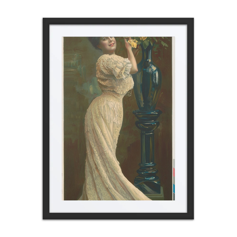 Woman Arranging Yellow Roses