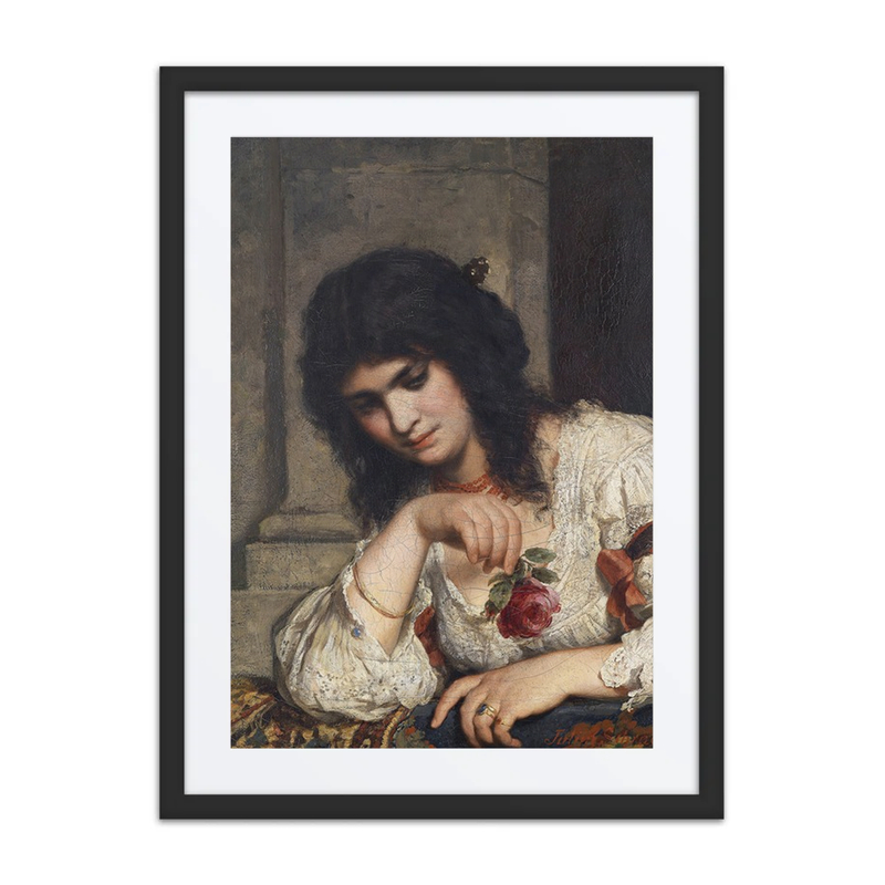 Woman at the Balustrade with a Rose