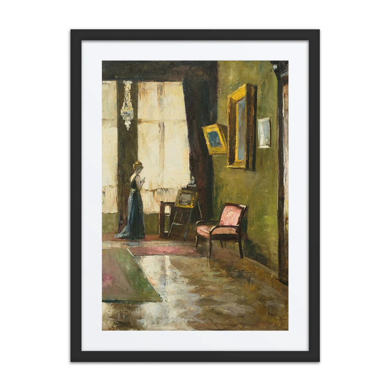 Woman at the Window in Front of Easel