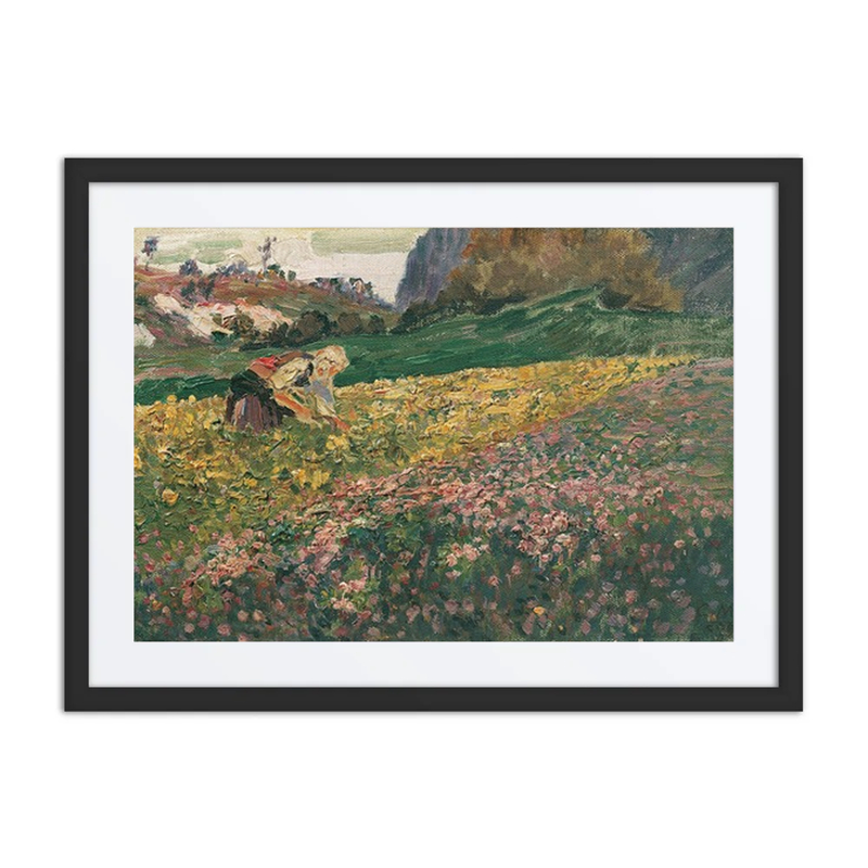 Woman in a Flower Field