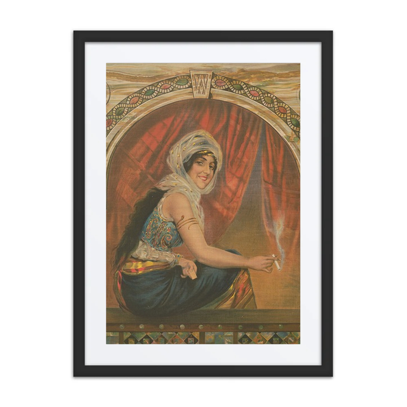 Woman in Window Smoking