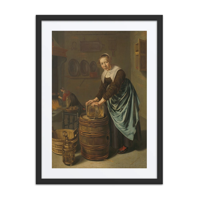Woman Scouring a Vessel
