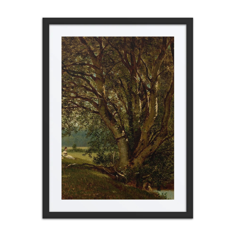 Woman Seated by a Stream