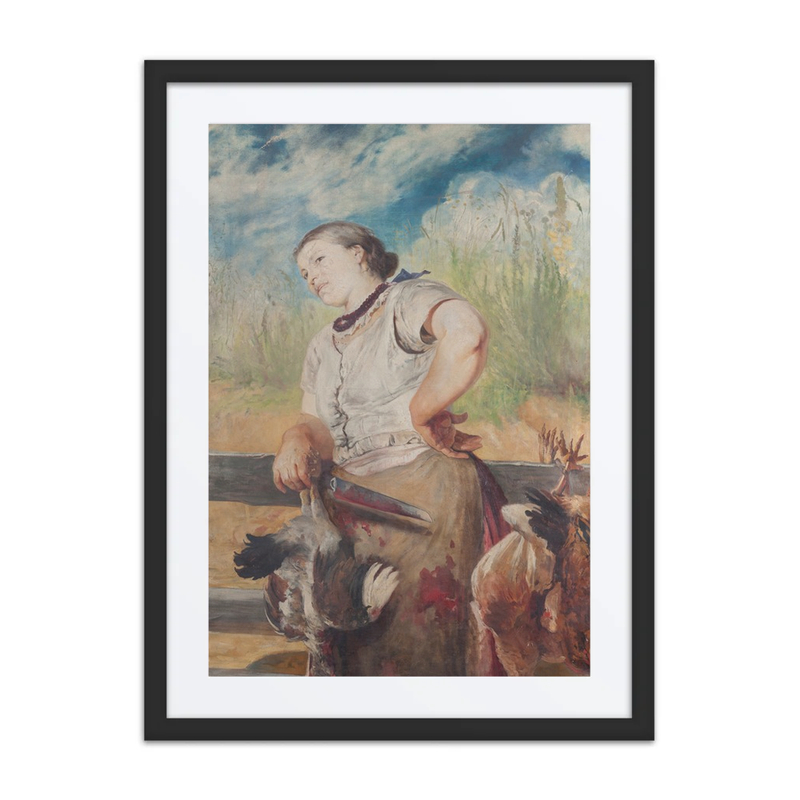 Woman Slaughtering Hens