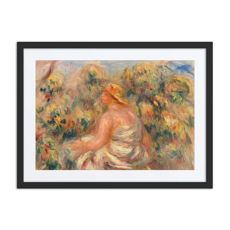 Woman with Hat in a Landscape