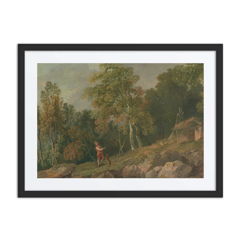 Wooded Landscape with a Boy and His Dog