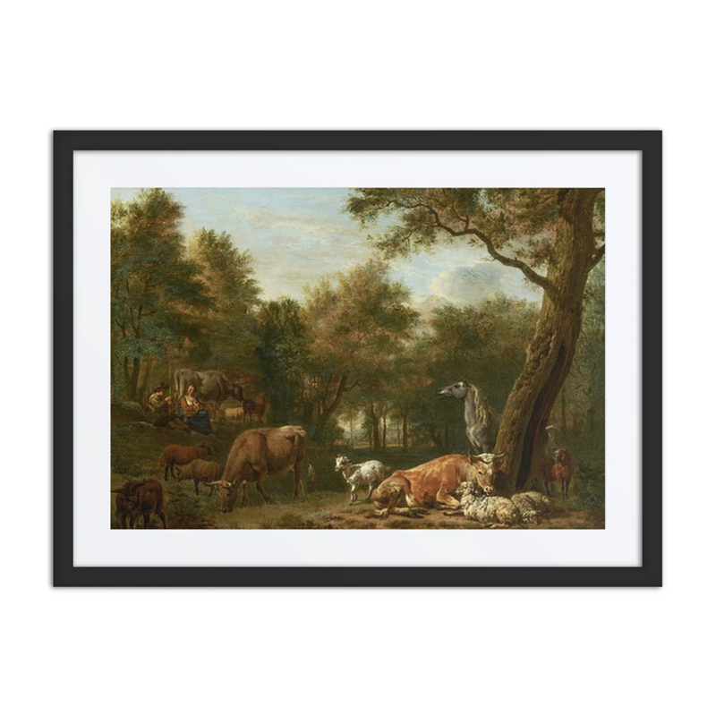 Wooded Landscape with Cattle