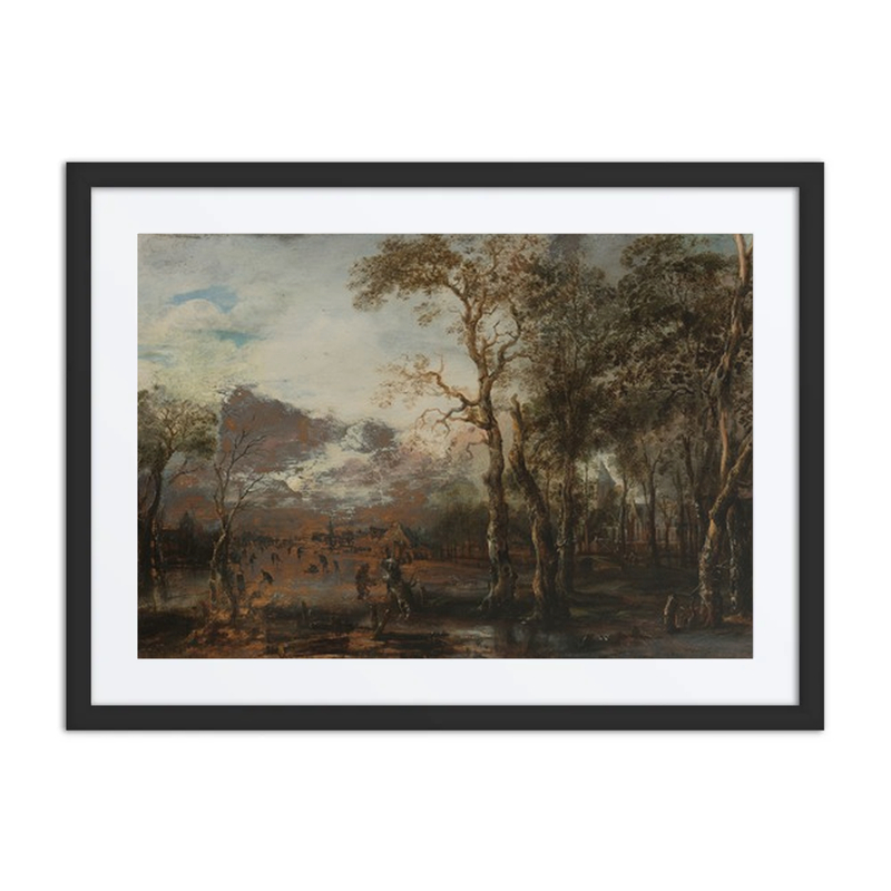 Wooded Landscape with Hunter