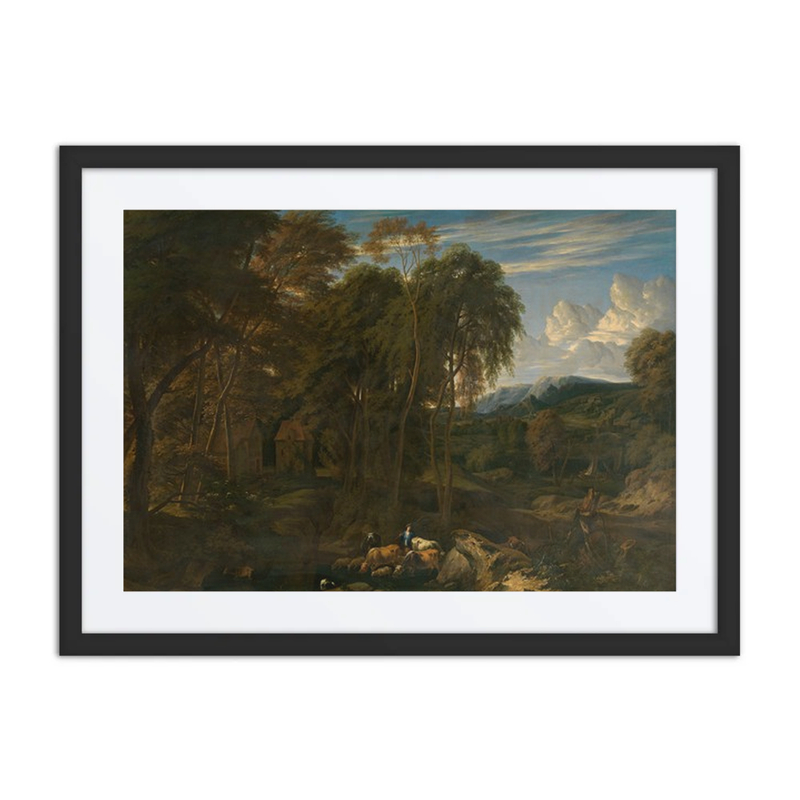 Wooded Landscape with Shepherd and Flock