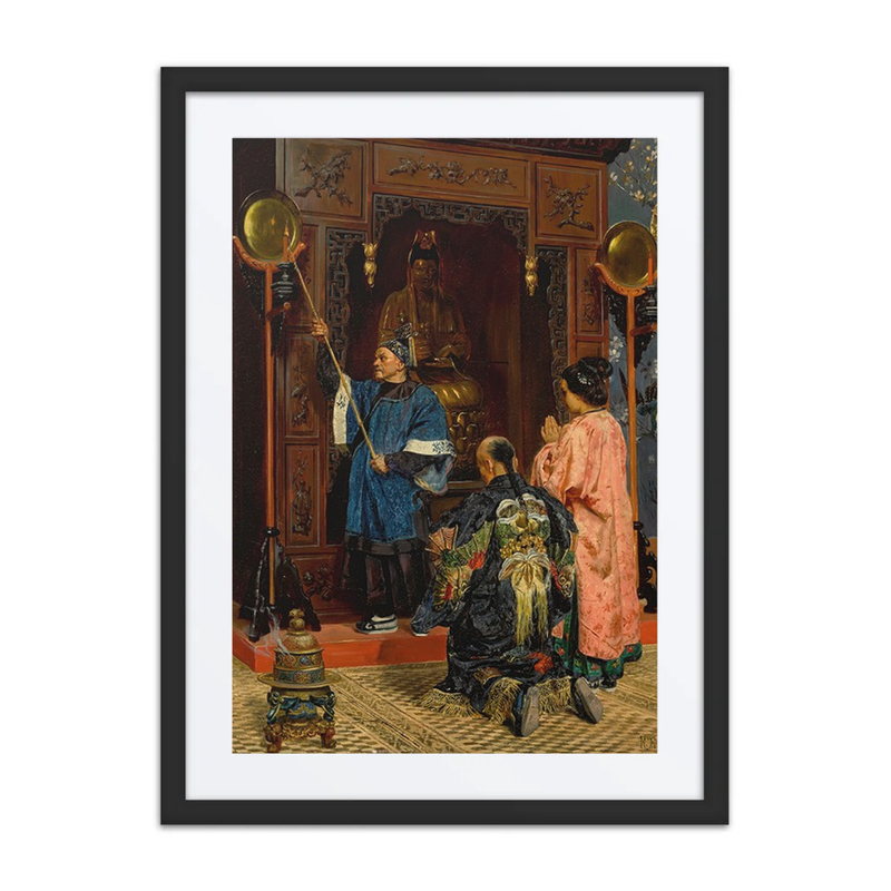 Worshippers at a Buddhist Shrine