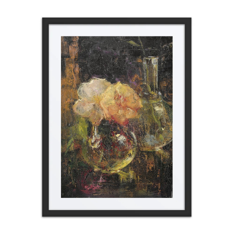 Yellow Roses in a Carafe