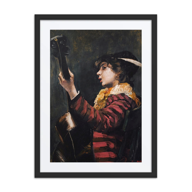 Young Boy Playing the Guitar