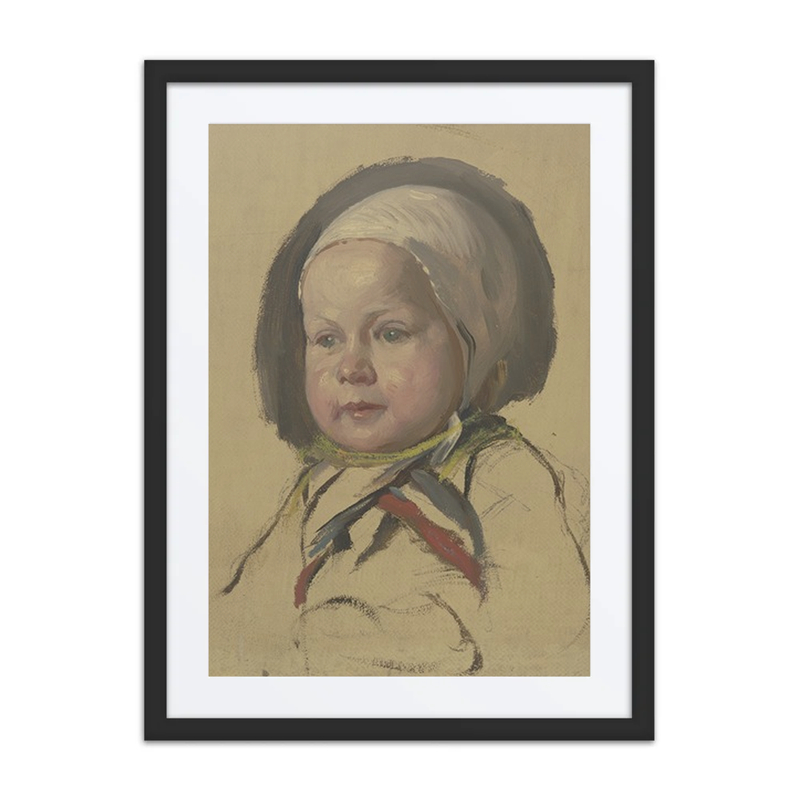 Young Child with White Bonnet