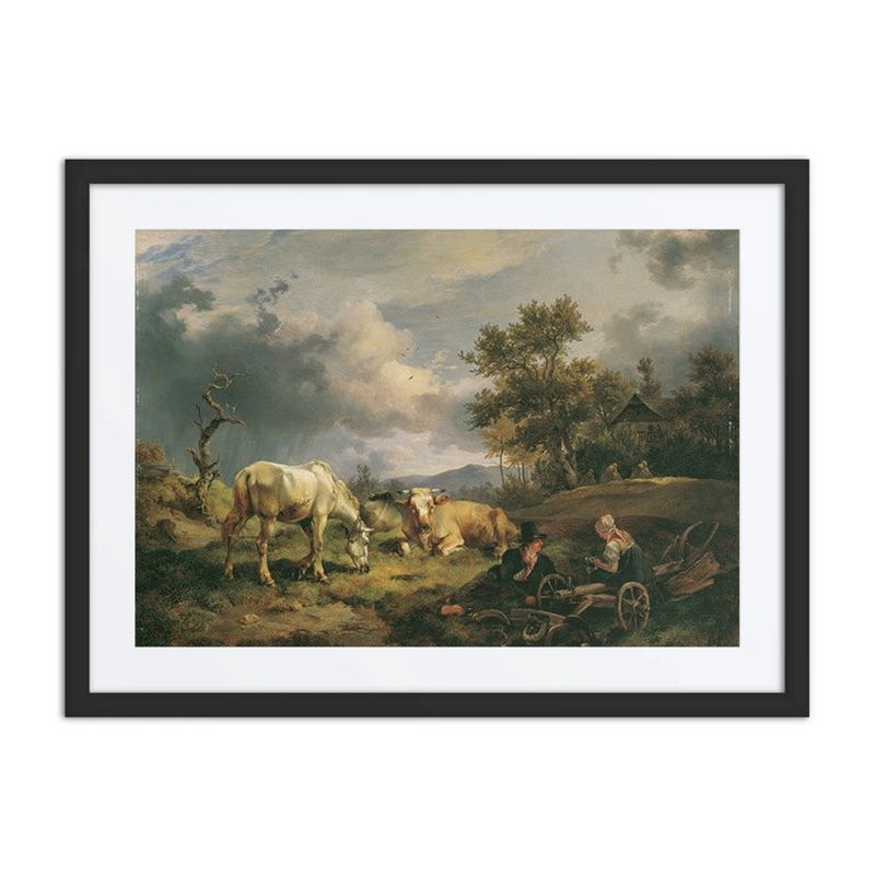 Young Peasant Couple Resting in the Field