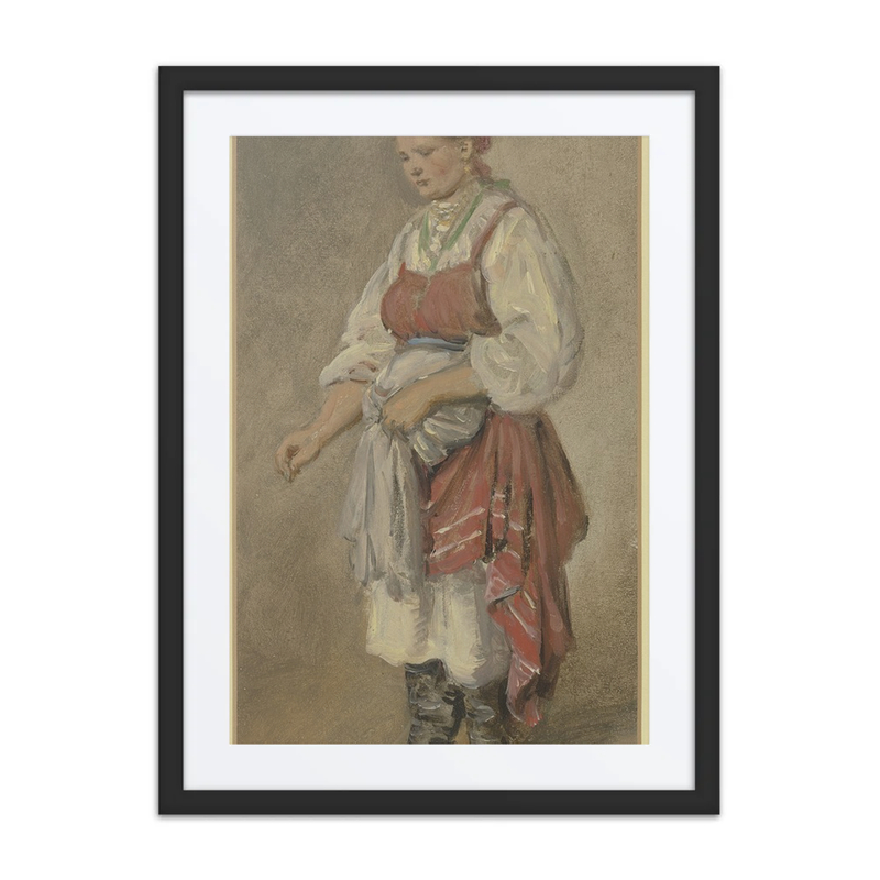 Young Russian Woman Feeding Chickens