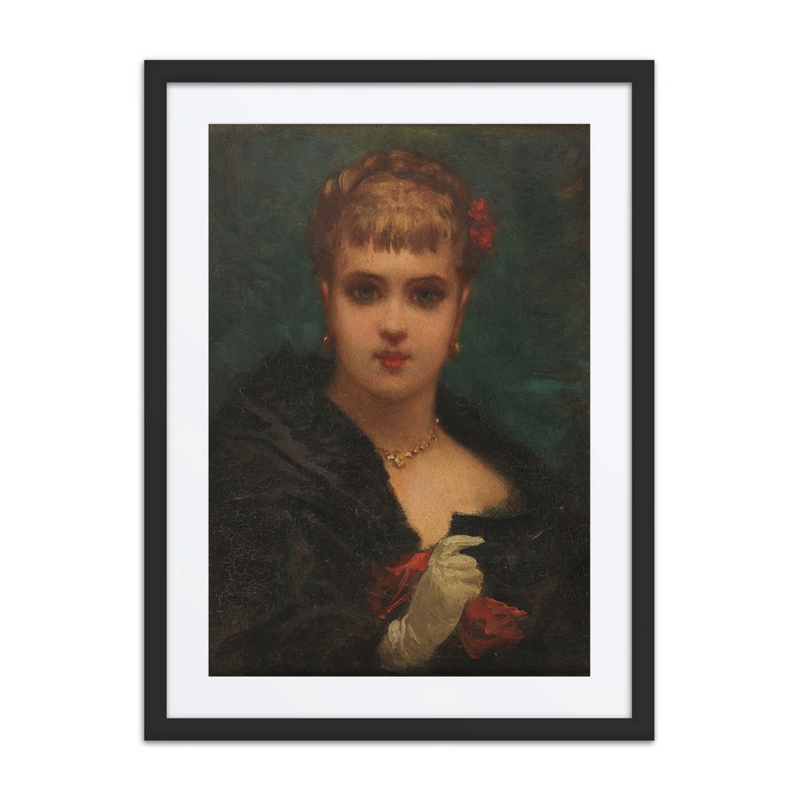 Young Woman Holding a Mask