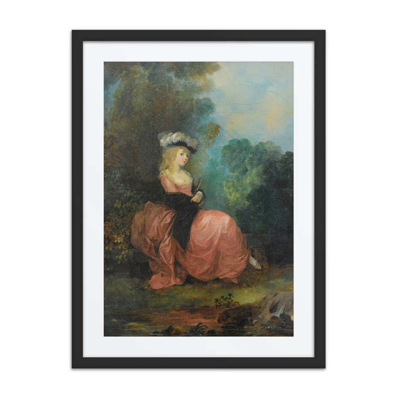 Young Woman Seated in a Park