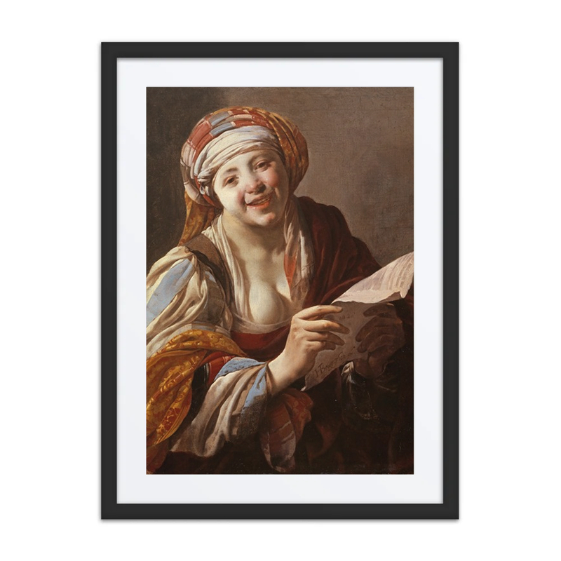 Young Woman with a Text Sheet