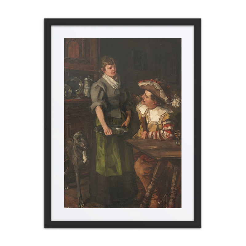 Zechender Landsknecht Mit Serviermädchen